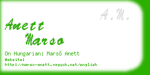 anett marso business card
